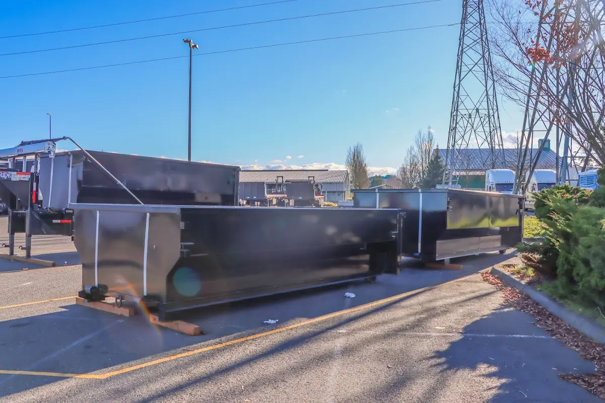Roll-off dumpster ready for waste disposal at job site for Roofing Dumpster Rental in Doney Park